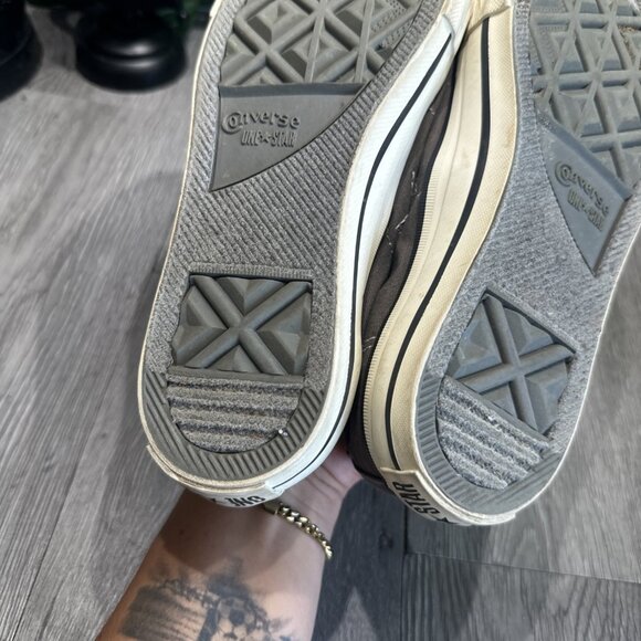 Converse One Star Distressed Women Gray Slip On Laceless Women Size 7 Shoes - Picture 8 of 9